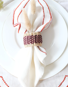 Natural Rattan Round Woven Napkin Rings Easter Napkin Rings Boho Napkins Holder for Elegant <b>Table</b> Decoration Wedding Decor - Product Image 4
