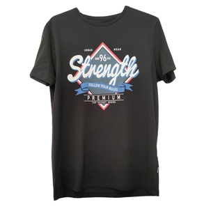 เสื้อยืด100% ฤดูร้อนสำหรับผู้ชายผ้าคอตตอนพิมพ์ลายตามสั่งสไตล์ใหม่180กรัมเสื้อลำลองดีไซน์แบบไม่มีลาย - Product Image 1