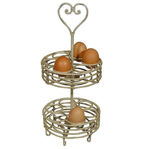 Vintage Farmhouse Metal Egg Holder <b>For</b> Eggs Decorative Iron Wire <b>Storage</b> <b>Rack</b> & Organizer <b>For</b> Home Kitchen &Restaurant Decor - Product Image 4