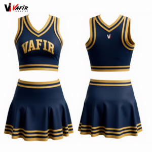 Uniforme de Animadoras para Niñas 2023 de Alta Calidad, Transpirable, de Seda/Nailon/Látex/Poliéster, con Logotipo Personalizado, para Partidos y Juegos - Product Image 2