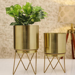 Soporte para Macetas de Hierro con Acabado Dorado en Polvo, de Tamaño Alto, a Precio Razonable, Decoración para el Hogar, Oficina o Mesa Lateral - Product Image 6