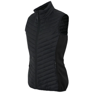 Gilet long matelassé d'hiver personnalisé avec logo, vêtement d'extérieur streetwear, manteau sans manches rembourré pour femme - Product Image 4