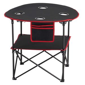 Tavolo da Campeggio Pieghevole Portatile, Leggero, in Tessuto Oxford 600D Impermeabile, Base in Tela per Uso Esterno, Viaggi e Spiaggia - Product Image 2