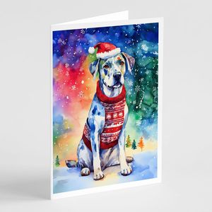 Catahoula Lunatique A7 Taille 5x7 Cartes Vierge Paquet de 8 Cartes de Voeux de Noël avec Enveloppes - Product Image 1