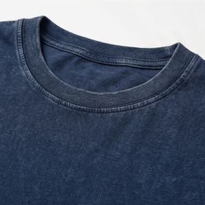 Customized Color Label Streetwear Stock <b>Bulk</b> Mix Clothes Solid Summer Wear French <b>Terry</b> Heavyweight Acid Washed T-Shirt Men - Product Image 4