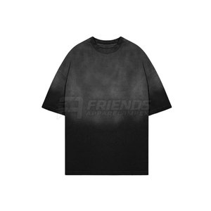 Camiseta Estilosa con Efecto Desgastado, 100% Algodón Tejido, Diseño de Color Desvanecido, Ligera, Perfecta para Usar en Verano, Atuendos Casuales, Uso Diario - Product Image 3