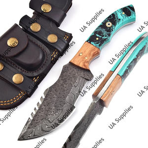 UA Supplies Cuchillo de Acero de Damasco Forjado con Hoja de Espiga Completa para Caza, Supervivencia al Aire Libre, Bushcraft y Camping - Product Image 6