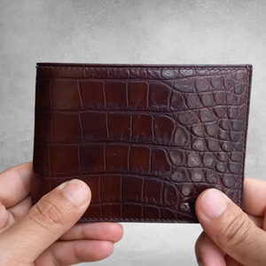 Portefeuilles pour hommes en cuir véritable de haute qualité, design fin et minimaliste, fournisseur en gros, logo personnalisé, OEM, export, mode à bas prix - Product Image 2