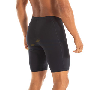 Shorts de compression pour hommes style streetwear, imprimé numérique personnalisé, motif uni, taille élastique, respirant, en polyester, service OEM - Product Image 2