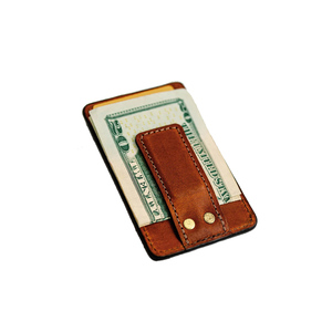 Money Clip <b>Wallet</b> Premium Cash Holder <b>RFID</b> <b>Blocking</b> Card Storage Slim Profile Genuine Leather Zipper Unisex Professional - Product Image 2