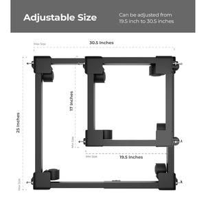 Adjustable Steel Modern Kitchen Gadget Washing Machine Stand <b>Frame</b> Wheels Refrigerator Base Rack Anti Vibration Mobile Appliance - Product Image 3