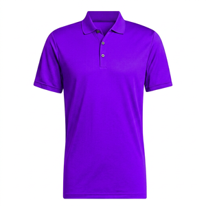 Polo en tricot à manches courtes pour homme, noir uni, design décontracté, coupe classique - Product Image 5