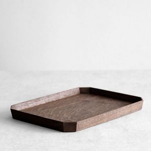 Wholesale Price Stacked Wooden Serving <b>Trays</b> Set of Two Rectangular Dining <b>Kitchen</b> Breakfast Decor Plate - Product Image 2