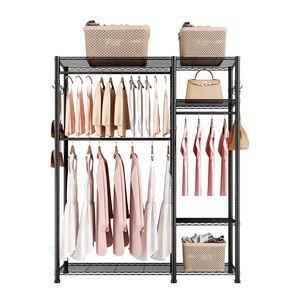 Appendiabiti a 6 livelli regolabile per carichi pesanti, capacità di carico 800 libbre, struttura in acciaio, armadio con capacità di carico 800 libbre - Product Image 1