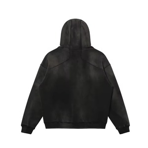 Sudadera con Capucha para Hombre, Estilo Moderno, Corte Regular, Diseño Desgastado, Mezcla de Algodón, Informal, con Logotipo Frontal - Product Image 5