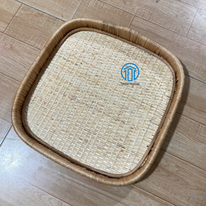 Bandeja Cuadrada de Ratán Tejida a Mano con Acabado Natural, Ecológica, para Decoración del Hogar, Proveedor Mayorista para Almacenamiento en la Cocina - Product Image 5