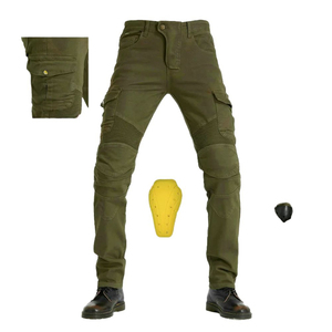 Pantalones de Motociclismo Transpirables para Hombre, Pantalones de Trabajo con Protección, Bolsillos para Rodilleras, Equipo de Ciclismo y Motociclismo para Exteriores - Product Image 3