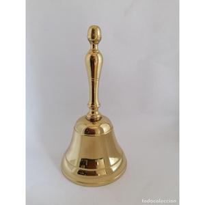 Campana de Latón con Asa, Acabado Dorado, Campanas de Alta Calidad para Decoración Navideña, Campana de Mano de Lujo, Regalo de Boda - Product Image 5