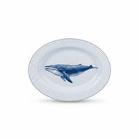 Service de table en mélamine A5 personnalisé de haute qualité, bleu coquillage, motif baleine, assiettes et bols ronds personnalisés, durable, de qualité alimentaire, sûr