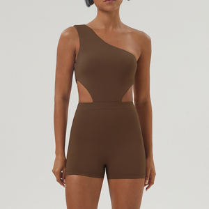 Mono elástico acanalado de manga larga para mujer, de una pieza, con cintura ajustada, largo hasta el tobillo, estilo casual y de moda, venta al por mayor - Product Image 3