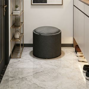 Circular Coffee <b>Table</b> <b>Stool</b> <b>with</b> Storage Space Convenient Ottomans & <b>Stools</b> - Product Image 1