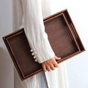 Bandeja Rectangular de Madera de Lujo con Textura Enriquecida para Interiores Sofisticados - Product Image 6