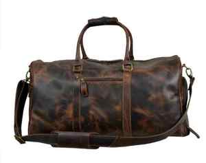 Sac de voyage en cuir, sac de week-end en cuir, sacs de voyage en cuir de style vintage, grande capacité, sac de voyage en cuir durable - Product Image 5