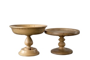 ECO <b>STAND</b> High Quality Hot Selling Acacia Wooden High Foot Round Wood Tray <b>Cake</b> <b>Stand</b> for Serving <b>Cakes</b> and Fruits - Product Image 3