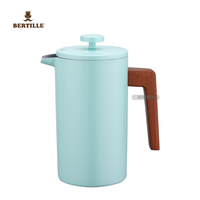 Presse française BERTILLE couleur de Macaron peinture manche en bois Double couche acier inoxydable café presse française