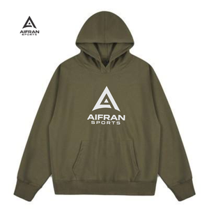 AIFRAN 100 Cotton Blank Hoodie Various Colors Custom Logo Heavyweight Streetwear Oversized Boxy Mens Pullover Wholesale - Product Image 2