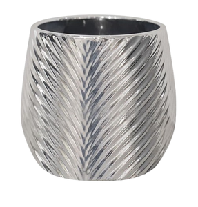 Pot de fleurs en métal au design contemporain et moderne, jardinière durable de taille moyenne avec support pour la maison et le jardin - Product Image 6