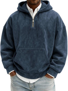 Sweat à capuche zippé vintage délavé à l'acide pour homme, pull molletonné oversize, streetwear d'hiver, tenue décontractée homme et femme DDP - Product Image 4
