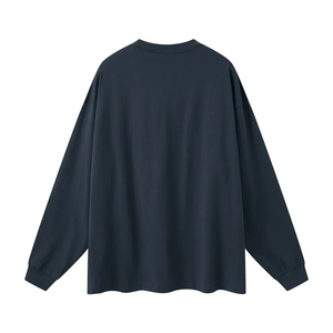 เสื้อสเวตเชิ้ตคอกลมทรงโอเวอร์ไซส์สำหรับผู้ชายและผู้หญิง ผ้าคอตตอน 100% ล้างสีแบบแอซิดวอช สำหรับฤดูใบไม้ผลิ รับสกรีนโลโก้ตามแบบ OEM ODM - Product Image 4