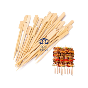 NOUVELLE ARRIVÉE Brochettes en bambou naturel écologiques, lisses et robustes, compatibles lave-vaisselle, pour barbecue, poulet, bœuf, fruits de mer, kebab, fête - Product Image 1