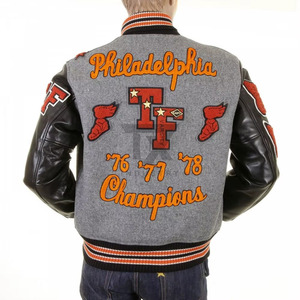 Custom Embroidery Patches Letterman Leather <b>Varsity</b> <b>Bomber</b> <b>Jacket</b> <b>Men</b> 2026 New Design Full Customized - Product Image 3