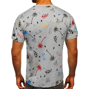 เสื้อยืดพิมพ์ลายซับลิเมชั่นล่าสุด เสื้อผ้าผู้ชายสำหรับฤดูร้อน เสื้อยืดซับลิเมชั่นสีสันตามสั่งสำหรับผู้ชาย ราคาถูก - Product Image 4