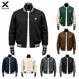 Veste bomber varsity pour homme X Sports City, col rabattu, fabriquée au Pakistan, OEM/ODM, vente chaude, designs tendance, style décontracté - Product Image 1