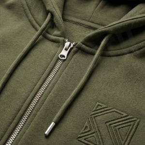 Survêtement à capuche vert olive pour homme, sweat-shirt à fermeture éclair intégrale avec poches latérales, pantalon cargo, vêtements décontractés, style automne, coupe classique - Product Image 4