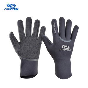 Gants de plongée réglables AROPEC 3 mm en néoprène super extensible avec doublure en peluche pour équipement de plongée - Product Image 1