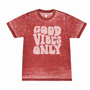 T-shirt en coton jersey à manches courtes et col rond pour homme, coupe classique, imprimé Good Vibes Only - Product Image 5