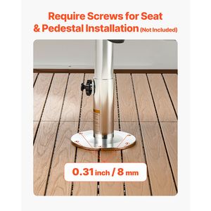Piedistallo Regolabile in Alluminio per Sedile Barca 12.76-18.7 Pollici con Design Bloccabile Impermeabile - Product Image 5