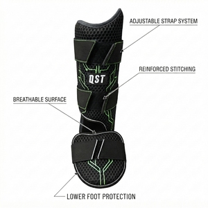 Wholesale Baseball Leg Guard Adjustable Protective Sports Gear Custom Shin and Foot Guard Color baseball leg <b>protector</b> - Product Image 5