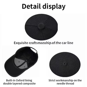 Gorras de béisbol deportivas para correr de alta calidad unisex para adultos, hebilla ajustable curvada, logotipo bordado personalizado, Oxford deportivo - Product Image 5