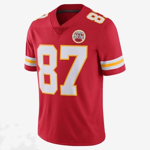 Maillot de football américain personnalisé imprimé à manches courtes unisexe pour adultes, col en V antibactérien, sangle réglable, 100% polyester - Product Image 3