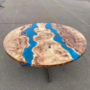 Best Quality Handmade Live <b>Epoxy</b> <b>Resin</b> River Wooden Dining <b>Table</b> Top Customized Wooden Living Room Decorative <b>Table</b> Top - Product Image 4