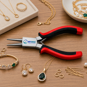Pince à bec rond professionnel en acier inoxydable pour bijoux, pince ergonomique à poignée souple pour la mise en forme de fils, outil manuel pour la bijouterie - Product Image 6