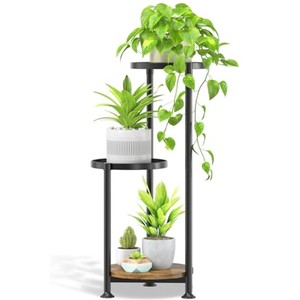 Natural Bamboo Spiral <b>Planter</b> Stand - Unique Contemporary Design Wholesale - Product Image 1