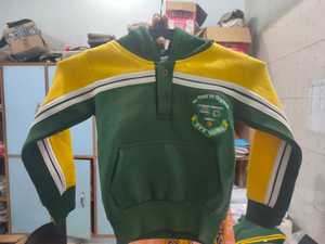 เสื้อฮู้ดเด็กแฟชั่นสไตล์ลำลองสำหรับโรงเรียน ยูนิเซ็กซ์ ผ้าเฟรนช์เทอร์รี่ถัก สีแดงเลือดหมู ดีไซน์เรียบง่าย สำหรับเด็กชายและเด็กหญิง ขนาดกลาง ชุดนักเรียน - Product Image 1