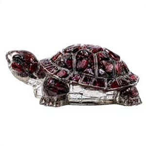 Tortuga de Cristal de Orgonita de 2.7 Pulgadas, Figura de Tortuga de Granate Hecha a Mano con Chips de Resina, Decoración Feng Shui para el Hogar, Regalo - Product Image 3
