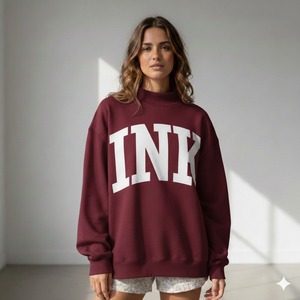 Sweat-shirt oversize tendance à col montant pour femme – Essentiel décontracté et ample pour le quotidien - Product Image 1